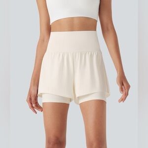 NWT HALARA SoftlyZero Airy Super High Waisted 2-in-1 Cool Touch Shorts Medium